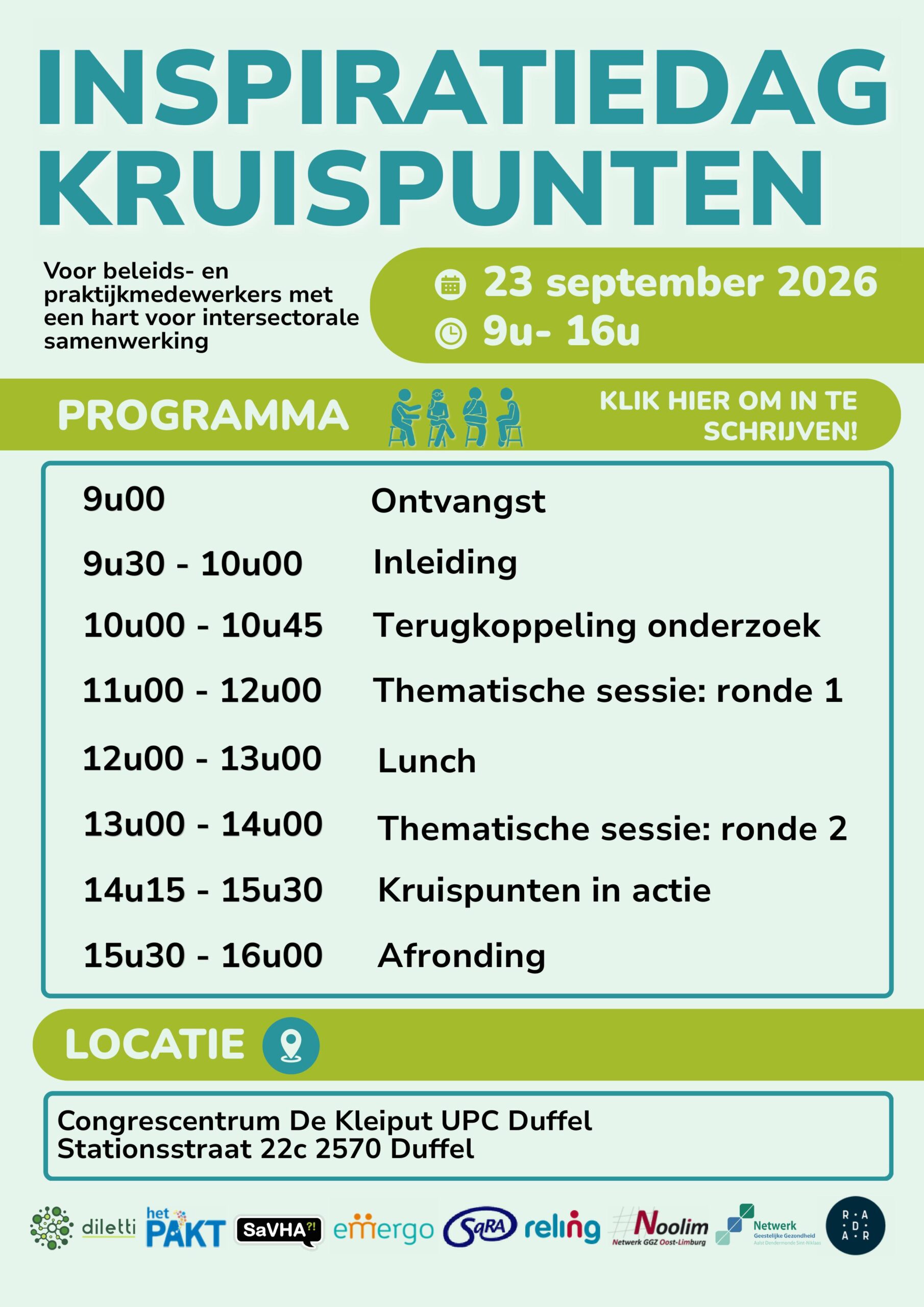 Inspiratiedag Kruispunten op 23 september 2026